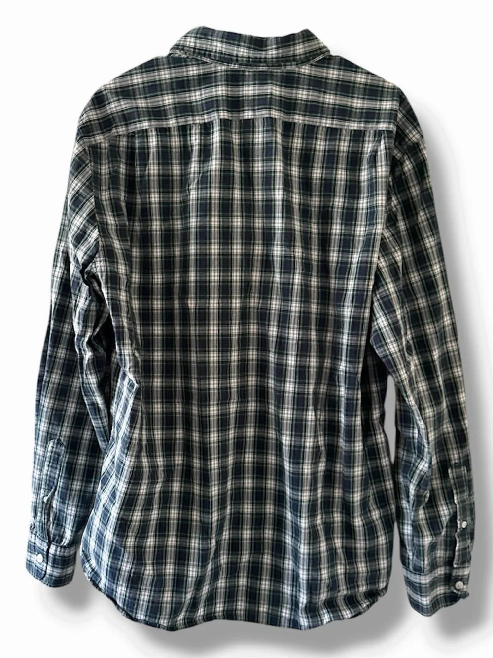 J.Crew Blue Plaid Flex Washed Slim Fit Long Sleeve Button Down Shirt Men’s Sz XL